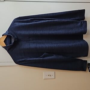Club Room Men's Blue Mock Neck Quarter Zip Sweater Size Large